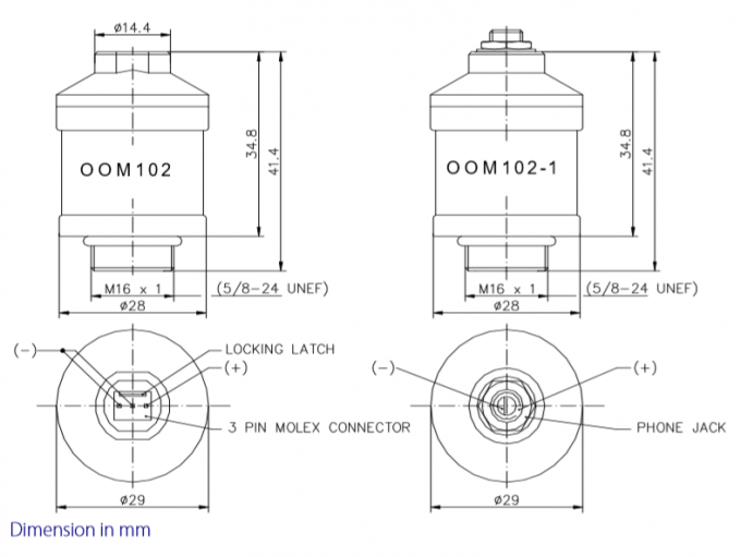 Cảm biến oxy y tế OOM102 Envitec trắng Tương thích với cảm biến tế bào MOX-01 0