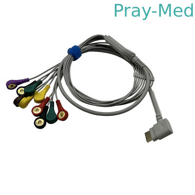 Mua Rencare 10 Chì ECG Holter Cable Chất liệu TPU màu xám Đầu chụp 1.1m sản xuất trực tuyến