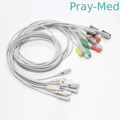 Mua Kangmei 10 dây dẫn Điện tâm đồ Cáp điện tử KG Đầu nối kẹp đôi chân dài Khoảng 1m sản xuất trực tuyến