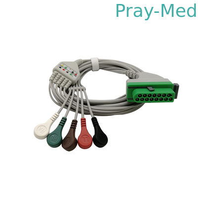 Mua Cáp điện tâm đồ kết nối trực tiếp tương thích 15Pin 3lead/5lead AHA 3.6m Fukuda Denshi sản xuất trực tuyến