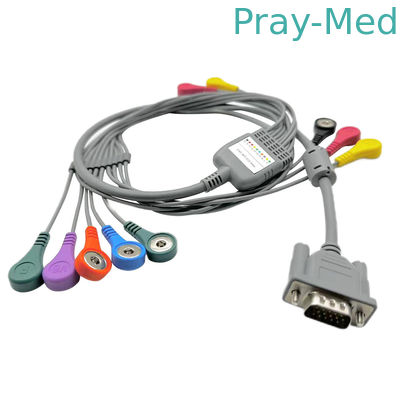 Mua ECG dẫn ECG Holter hệ thống giám sát cáp cho Changchun kỹ thuật số 15 pin chiều dài 0,9m sản xuất trực tuyến