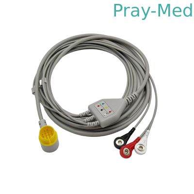 Mua Cáp ECG Lifegain CU-HD1 12Pin Một Mảnh 3 Chuyển đạo AHA Snap sản xuất trực tuyến