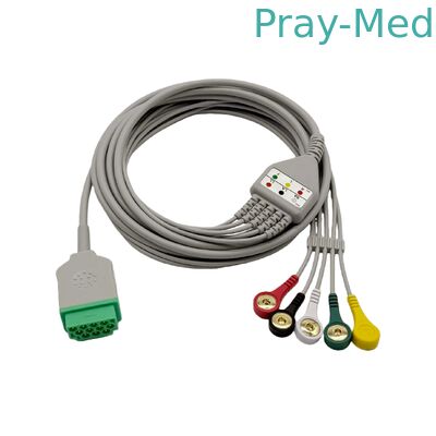 Mua Bệnh nhân Ge Ecg Cáp, 5 dây dẫn điện GE One Piece ECG Tiêu chuẩn CE / ISO sản xuất trực tuyến