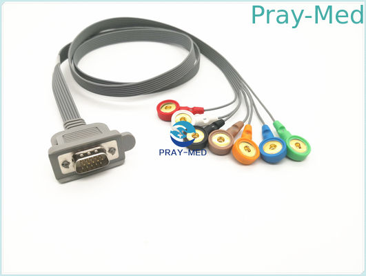 Mua Đầu nối DMS 15 chân Cáp bệnh nhân ECG Chiều dài 1m với CE, ISO sản xuất trực tuyến