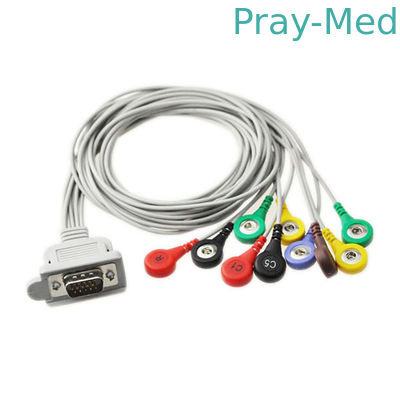 Mua TPU 90cm Cáp bệnh nhân ECG 10 Chốt cắm cáp EKG Holter chì sản xuất trực tuyến