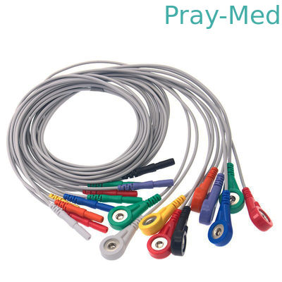 Mua Din 1.5 Holter Record 10 Cáp bệnh nhân TPU cho máy Ecg sản xuất trực tuyến
