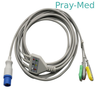 Mua Cáp Ecg kết nối trực tiếp 3 chân 6 chân 3,6m và dây dẫn cho Snap / Clip sản xuất trực tuyến