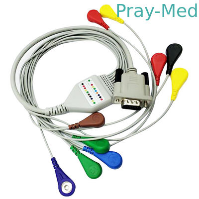 Mua Shidaishuma 15 Pin chiều dài 0,9m Holter ECG Cáp 10 đầu có chốt sản xuất trực tuyến
