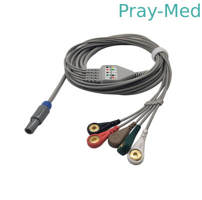 Mua Đầu nối Din AHA 3/5 Dây dẫn Biosys Ecg Đầu nối 6 chân IEC / AHA sản xuất trực tuyến