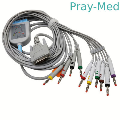 Mua Áo khoác TPU màu xám Cáp điện tử 3,6m Đầu nối AHA IEC 10 Chì DB 15 sản xuất trực tuyến