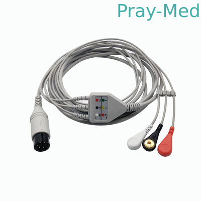 Mua Mindray / Goldway ECG bệnh nhân cáp, 6 pin y tế Ecg cáp với Snap / Grabber sản xuất trực tuyến