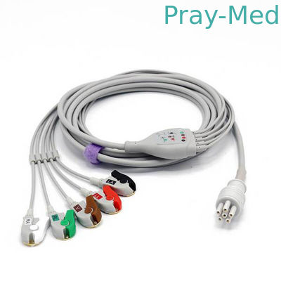 Mua Colin 5 Chì Kỷ thuật ECG Cáp Bệnh nhân 5,0mm Đường kính 6 Lỗ nối 3,6m Long sản xuất trực tuyến