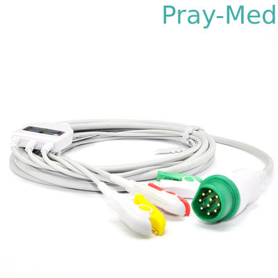 Mua siemens 3 Lead Ecg Cáp với dây dẫn cho Snap / Clip 10 Pin TPU sản xuất trực tuyến