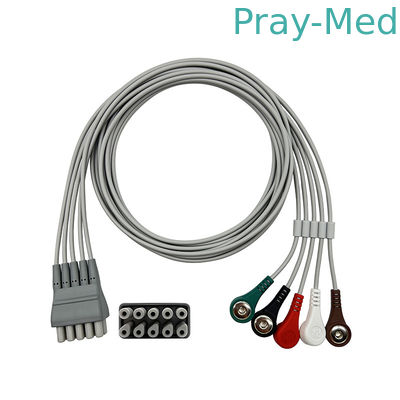 Mua Welch Allyn ECG Lead Set 5 Wire Snap Grey TPU Twin Pin Connector 9293-059-50 sản xuất trực tuyến