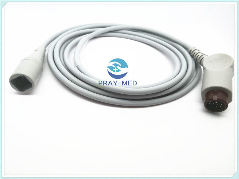 Compatible Mindray Invasive Blood Pressure Cable 12 Pin Connector 2.7m Length