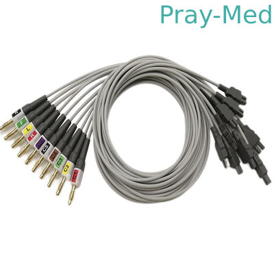 GE CAM 14 EKG Dây dẫn điện tâm đồ TPU 0.9M 2016032-001 Với Bộ chuyển đổi Banana/Kẹp