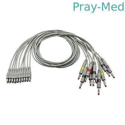 GE Marquette MAC EKG Leadwire Với chuối / Kẹp Adapter TPU 0.9M 2016032-001