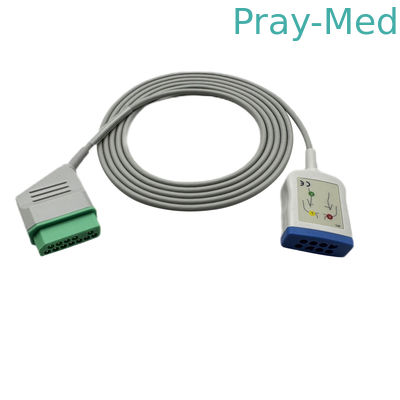 Phù hợp với Nihon Kohden Ekg Trunk Cable Jc-906pa 6 Lead To 12 Pin Connector