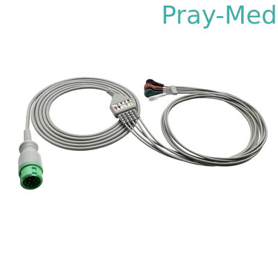 Mindray / Edan / Goldway ECG Trunk Cable với dây chì 12 Pin Snap 12 tháng bảo hành