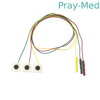 Khớp với ECG dùng một lần dây dẫn điện cực 3 dẫn IEC gói riêng lẻ