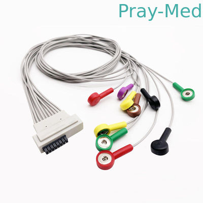 10 dây dẫn Cardioline ECG Leadwire 0.9m 16 Pin Banana Connector AHA / IEC