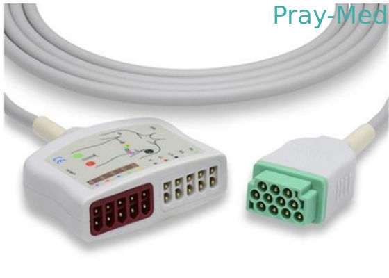 10 Chì EKG Cáp Đối với Dòng Năng lượng Mặt trời GE Responder y tế 2000 2,4m Chiều dài