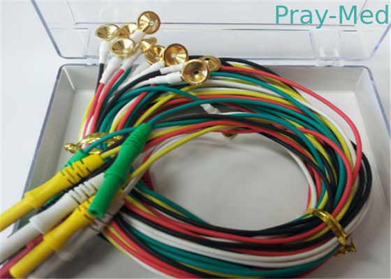 1,5 m cáp TPU EEG với mạ vàng đồng điện cực nối 2.0mm