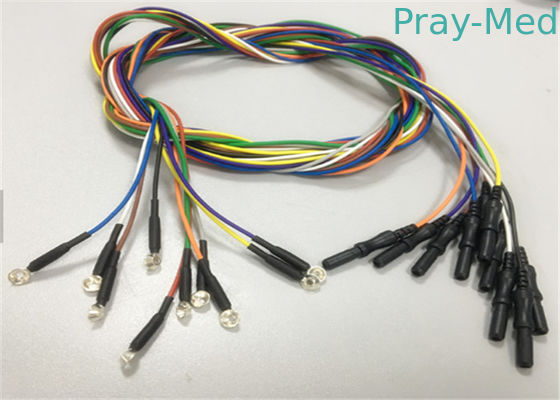 Y Single EEG Cáp Mạ vàng Bạc EEG 10mm Electrode Cap