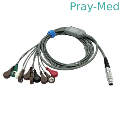 Hoàn hợp Landcom 10 dẫn ghi âm ECG Holter Cáp snap, 10 pin đầu nối