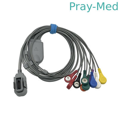 NORAV 10 dẫn ECG Holter cáp với đầu Snap kết thúc 20pin đầu nối