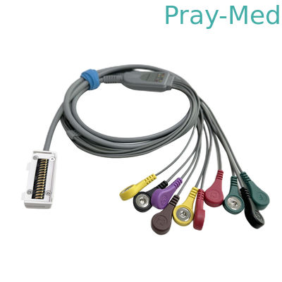 Meditech Cardiup ECG Holter Cable For CardiUP!3 CardiUP!12 TPU Jacket 10 kênh Snap Connector