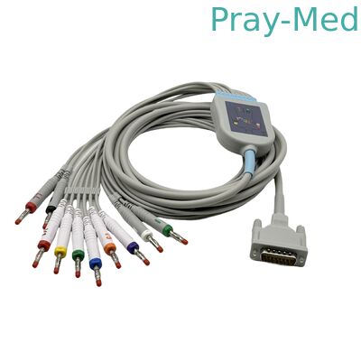 Schiller AT1 / 2 EKG Cáp với chân dài DB 15 PIN Connector 5.0mm Dia