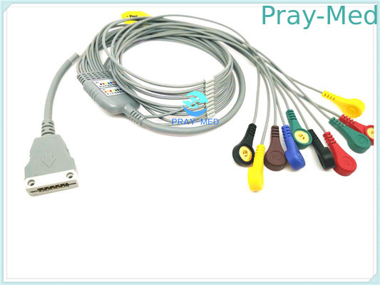 Dây dẫn bằng đồng ECG cho bệnh nhân, Cáp Holter TPU ECG 10/12 bằng chì