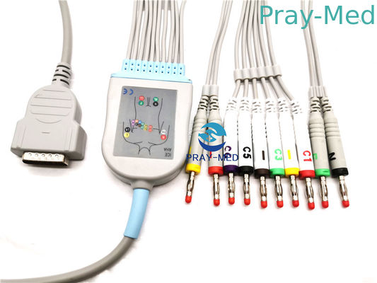 GE Marqutte MAC1000 Ge Cáp Ecg, Cáp TPU Đáng tin cậy Dây Dây Ecg