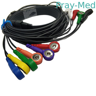 Cáp Schiller Ecg Holter MS-12 Blue 10 Lead Snap TPU Jacket