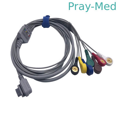 Cáp bệnh nhân điện tâm đồ GE 7 dây 1.1m 16 chân với Snap AHA hoặc IEC TPU Jacket