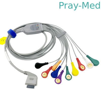 Cáp điện tâm đồ AHA IEC TPU Holter cho đầu nối chụp 26 chân y sinh