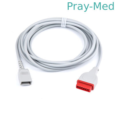 Utah đầu dò bên huyết áp cáp 11 pin với kết nối màu đỏ