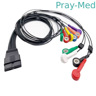 Holter ECG Cable TPU 1,2m 10 Dây dẫn cho Schiller MT-200 MT-101
