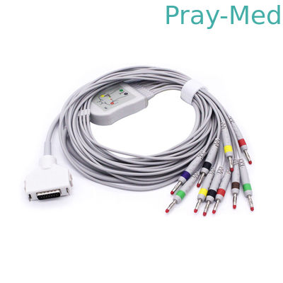 Cáp điện tử Fukuda Denshi One Piece, Bộ kết nối DB 15 Pin bền cáp Ecg Cable