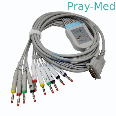 Schiller AT3 / CS100 10 Dây điện EKG Db 15 Đầu nối Pin Đường kính 5,0mm