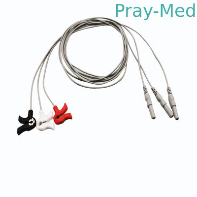 Không vô trùng 10 dây dẫn Cáp Neonate Ecg Loại Din màu xám 3 ft Áo khoác TPU