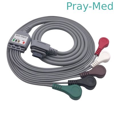 Cáp chuyển hướng 5/7 ECG GE SEER holter có chốt, IEC 2,5m Màu xám 2008594-001 / 2008594-002 / 2008594-004