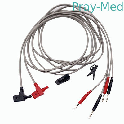 Cáp bệnh nhân điện tâm đồ cho thiết bị NMES Dây trị liệu nuốt 1,5m pvc Trắng hoặc màu khác