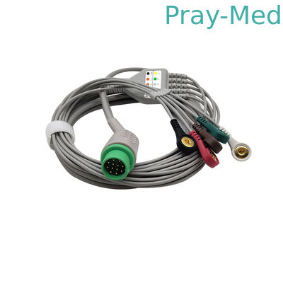 Biolight 5 dây dẫn ECG Dây chì Ecg dùng một lần 12pin Áo khoác TPU