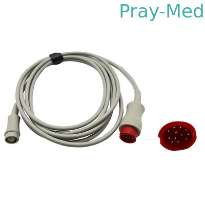 Cáp chuyển đổi Mindray 12pin sang 4pin IBP 3m Áo khoác TPU miễn phí cao su xám