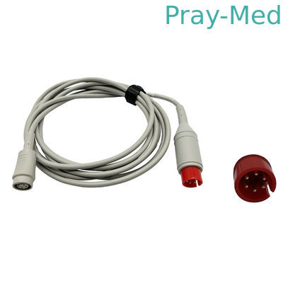 Cáp huyết áp xâm lấn tròn Mindray Cáp chuyển đổi IBP 6 chân sang 4 chân