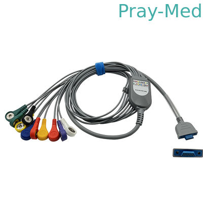 Pengyang 10 Chì Holter Cáp điện tâm đồ 15 chân kẹp cho người lớn / trẻ em